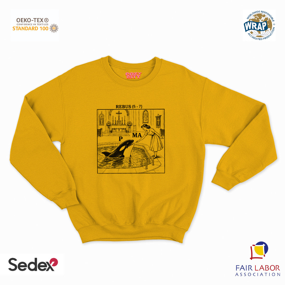 felpa con girocollo unisex- rebus maleducato