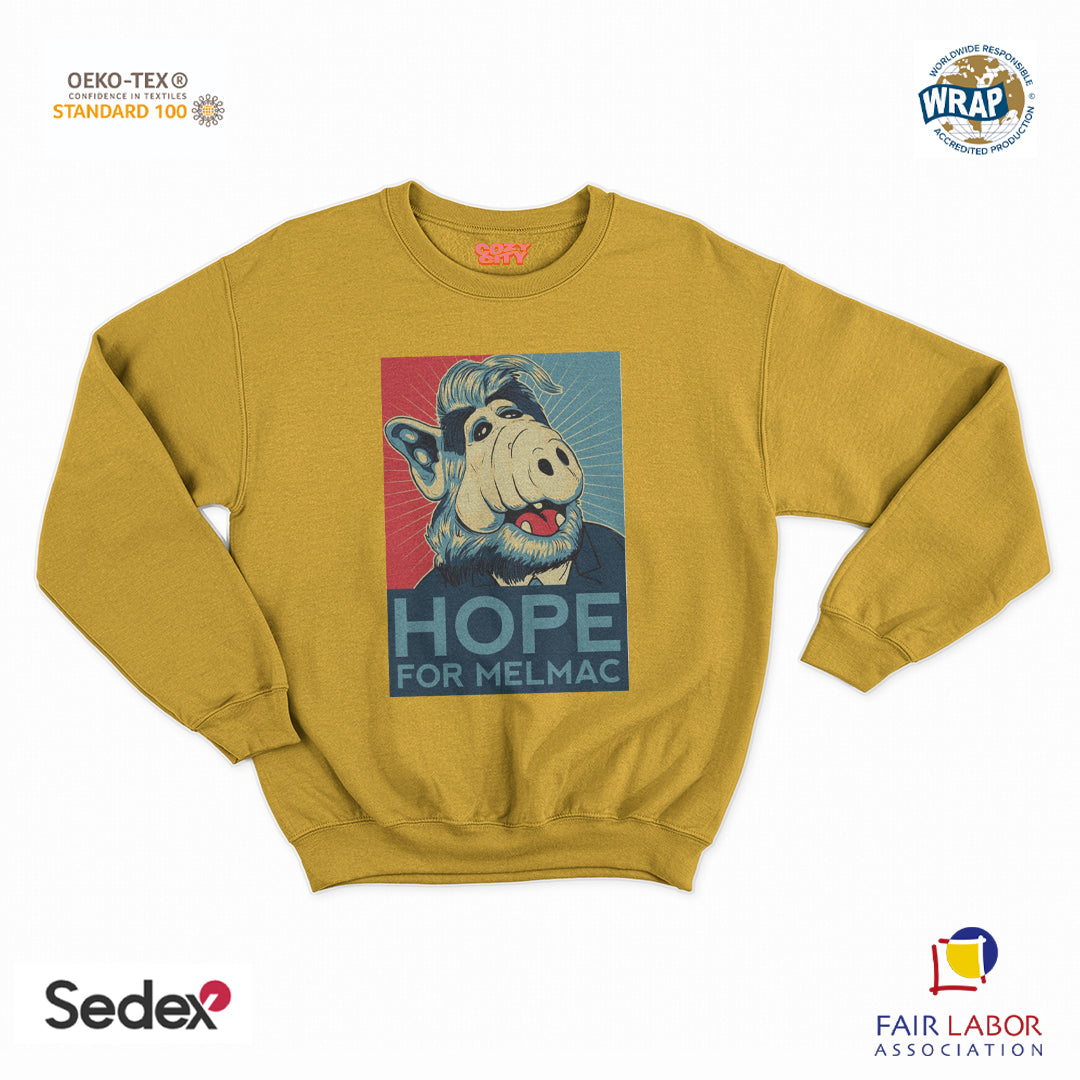 felpa con girocollo unisex- alf hope for melmac