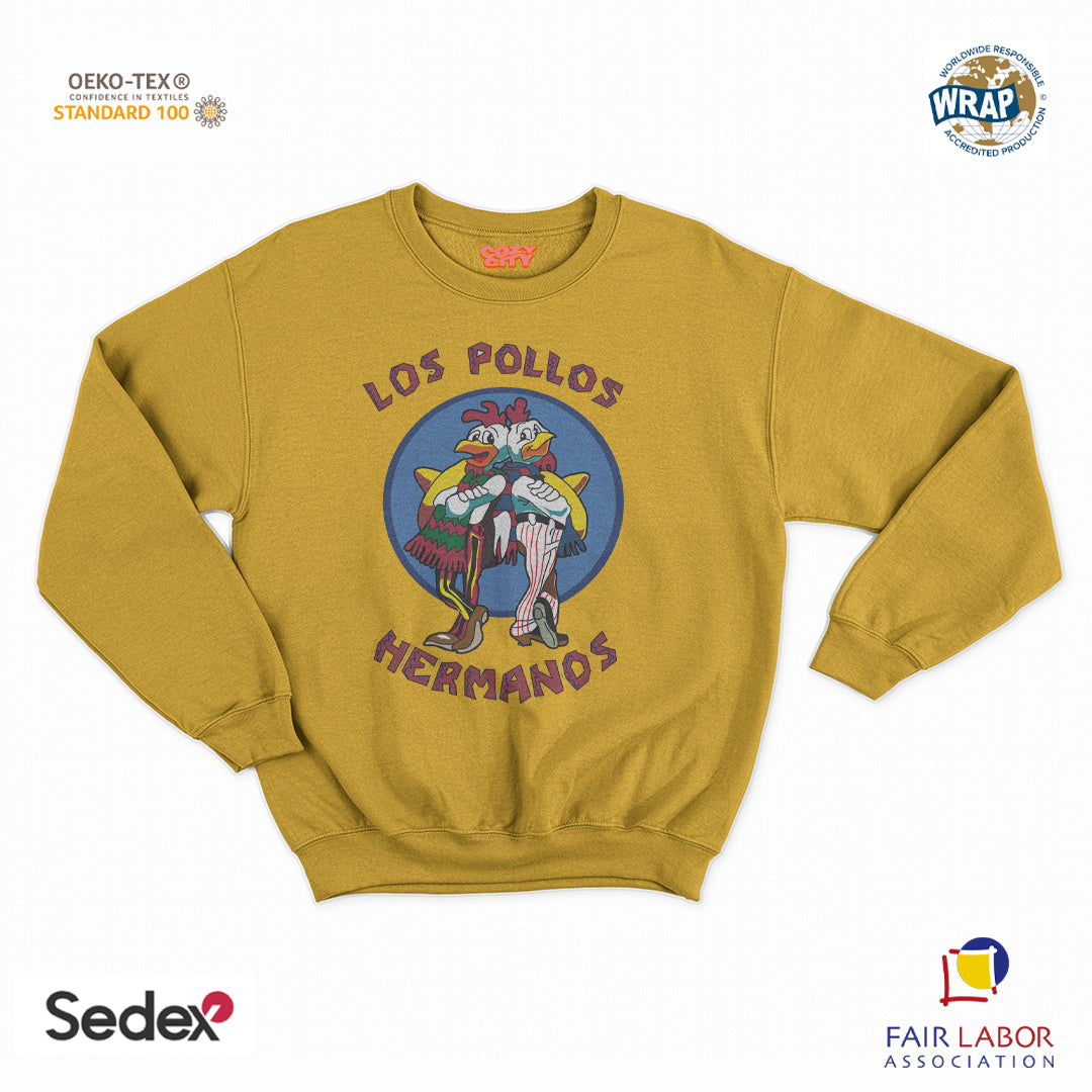 felpa con girocollo unisex- los pollos