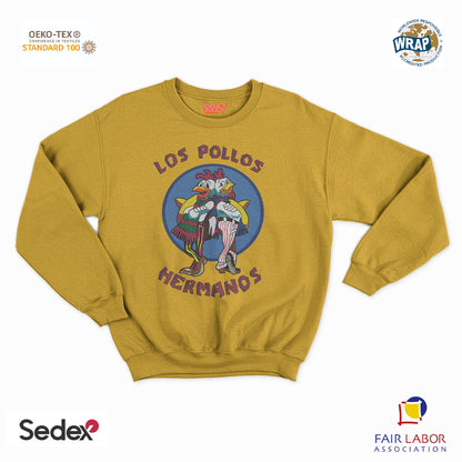 felpa con girocollo unisex- los pollos