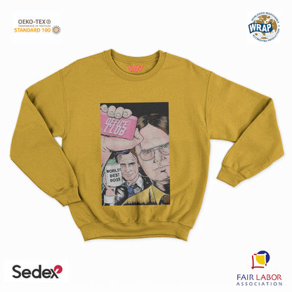 felpa con girocollo unisex- the office club