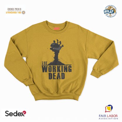 felpa con girocollo unisex- the working dead