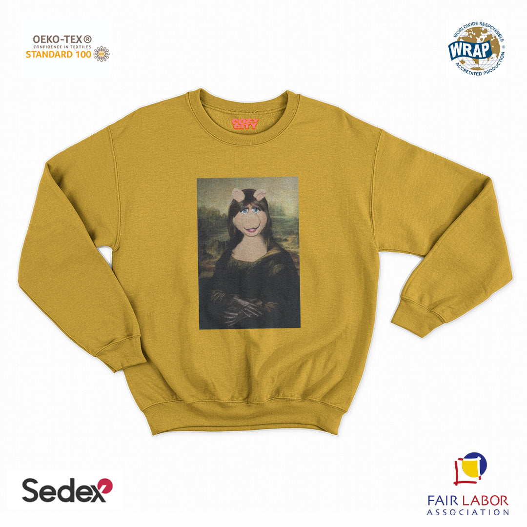 felpa con girocollo unisex- monnalisa pig