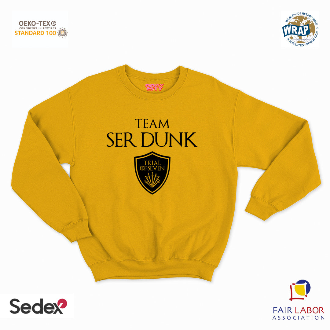 felpa con girocollo unisex- team ser dunk il giudizio dei sette trial of seven