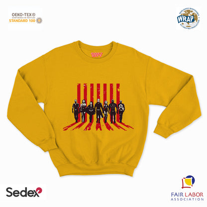 felpa con girocollo unisex- eroi cattivi