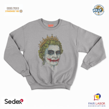 felpa con girocollo unisex- joker regina queen