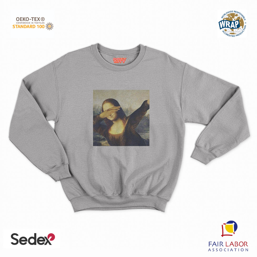 felpa con girocollo unisex- monnalisa dab