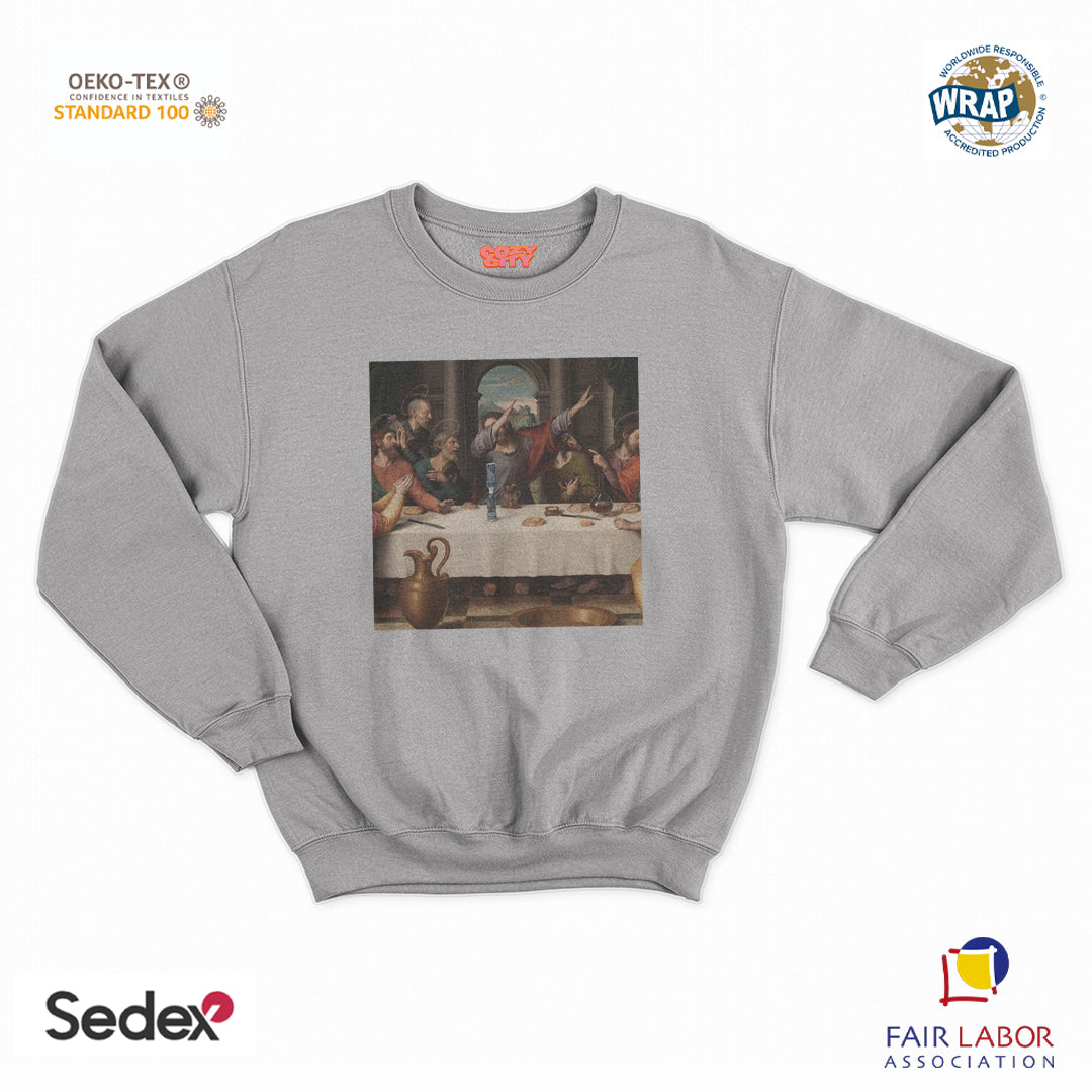 felpa con girocollo unisex-6 ultima cena dab