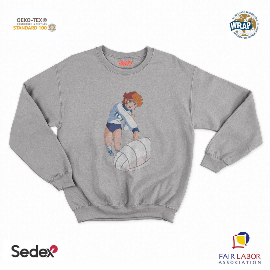 felpa con girocollo unisex-mila pallavolo manga
