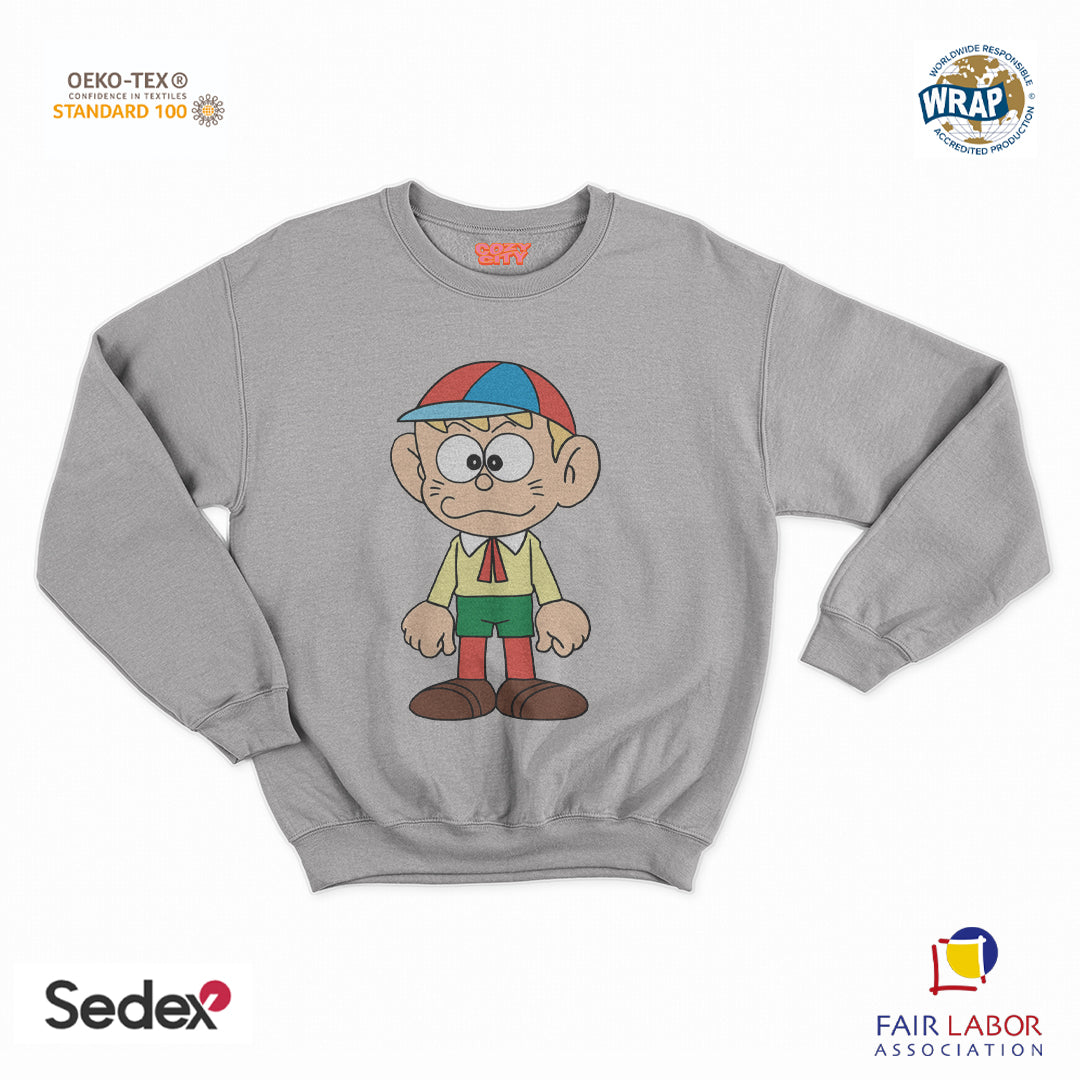 felpa con girocollo unisex- carletto mostri