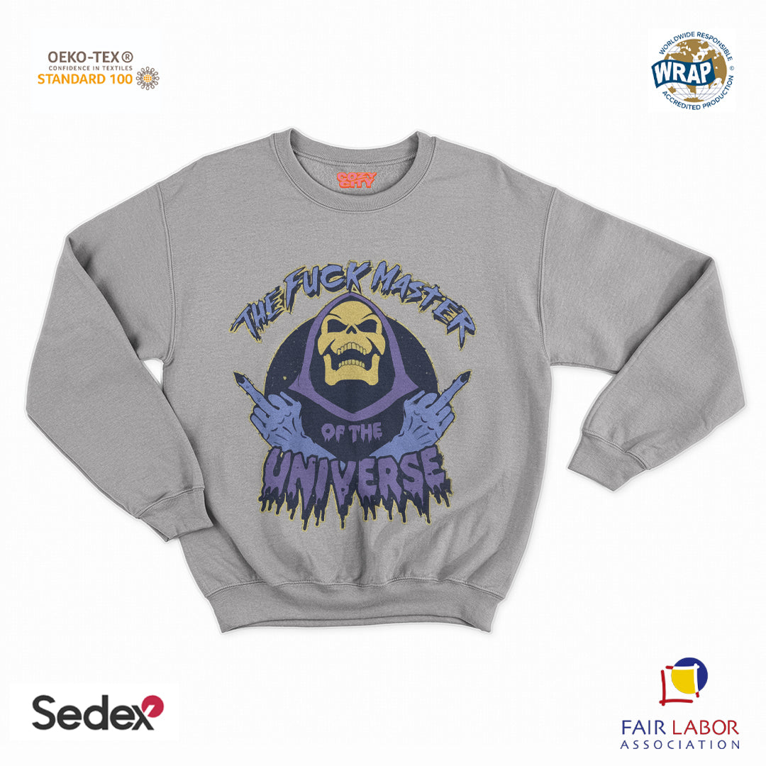 felpa con girocollo unisex- the fuck master of the universe
