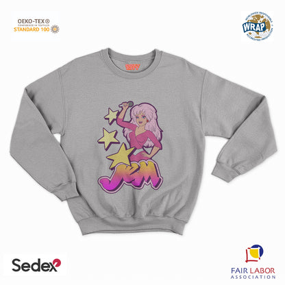 felpa con girocollo unisex- jem delle hologram