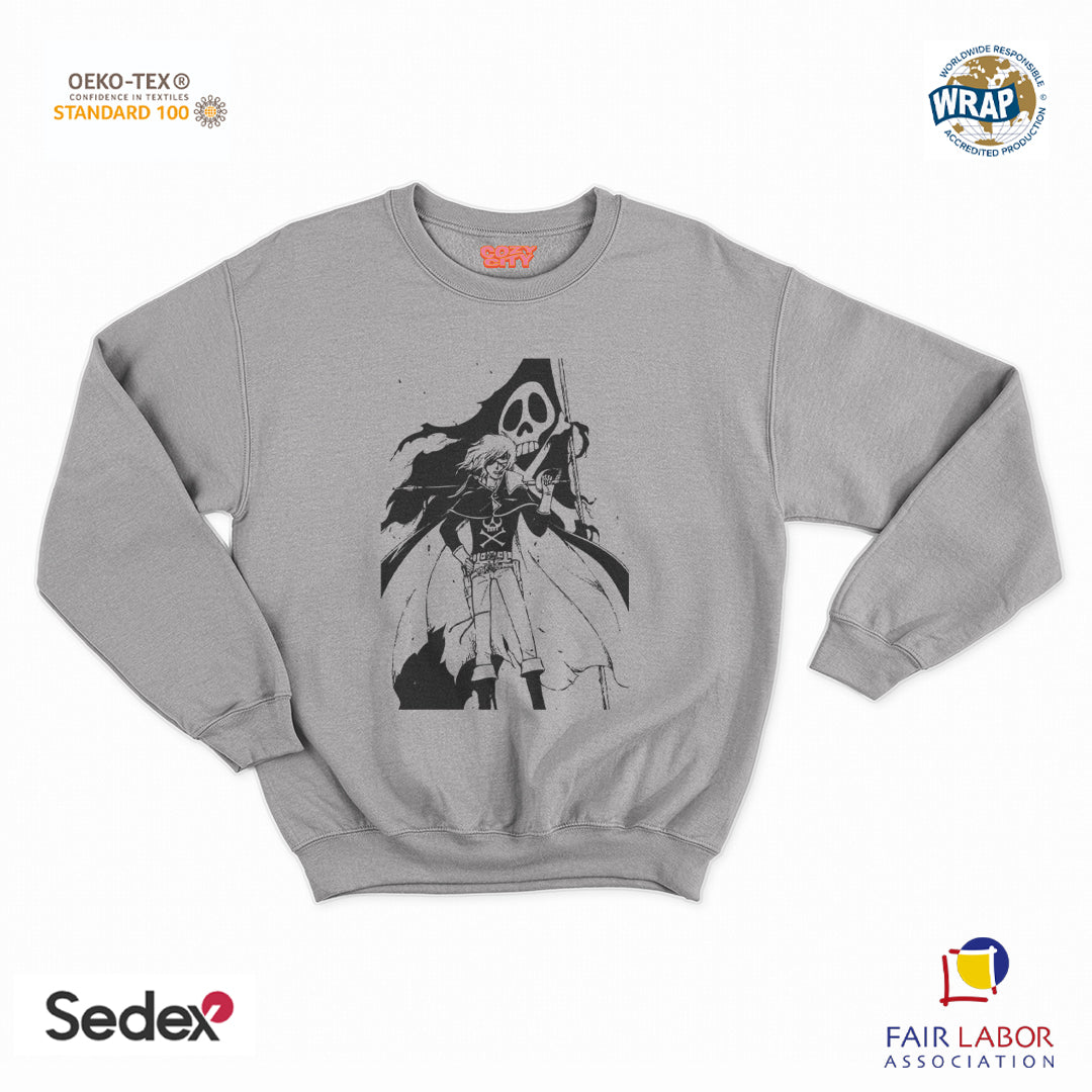 felpa con girocollo unisex- capitan manga