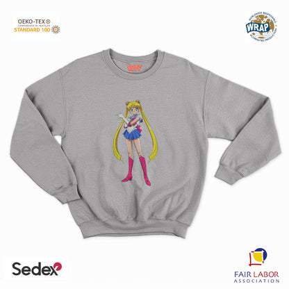 felpa con girocollo unisex- sailor manga