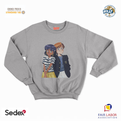 felpa con girocollo unisex- il mistero della pietra azzurra