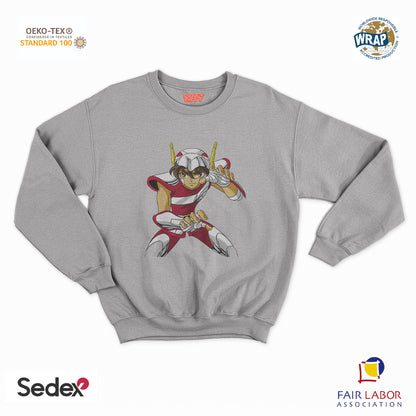 felpa con girocollo unisex- cavaliere dello zodiaco