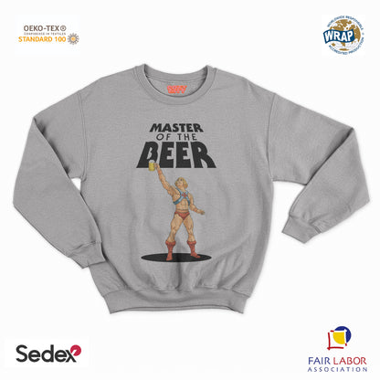 felpa con girocollo unisex- master of the beer
