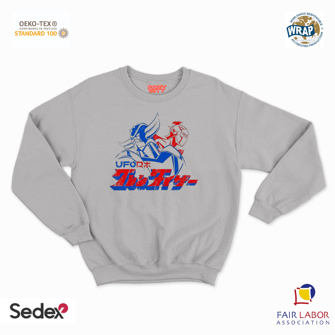 felpa con girocollo unisex- ufo robottone manga