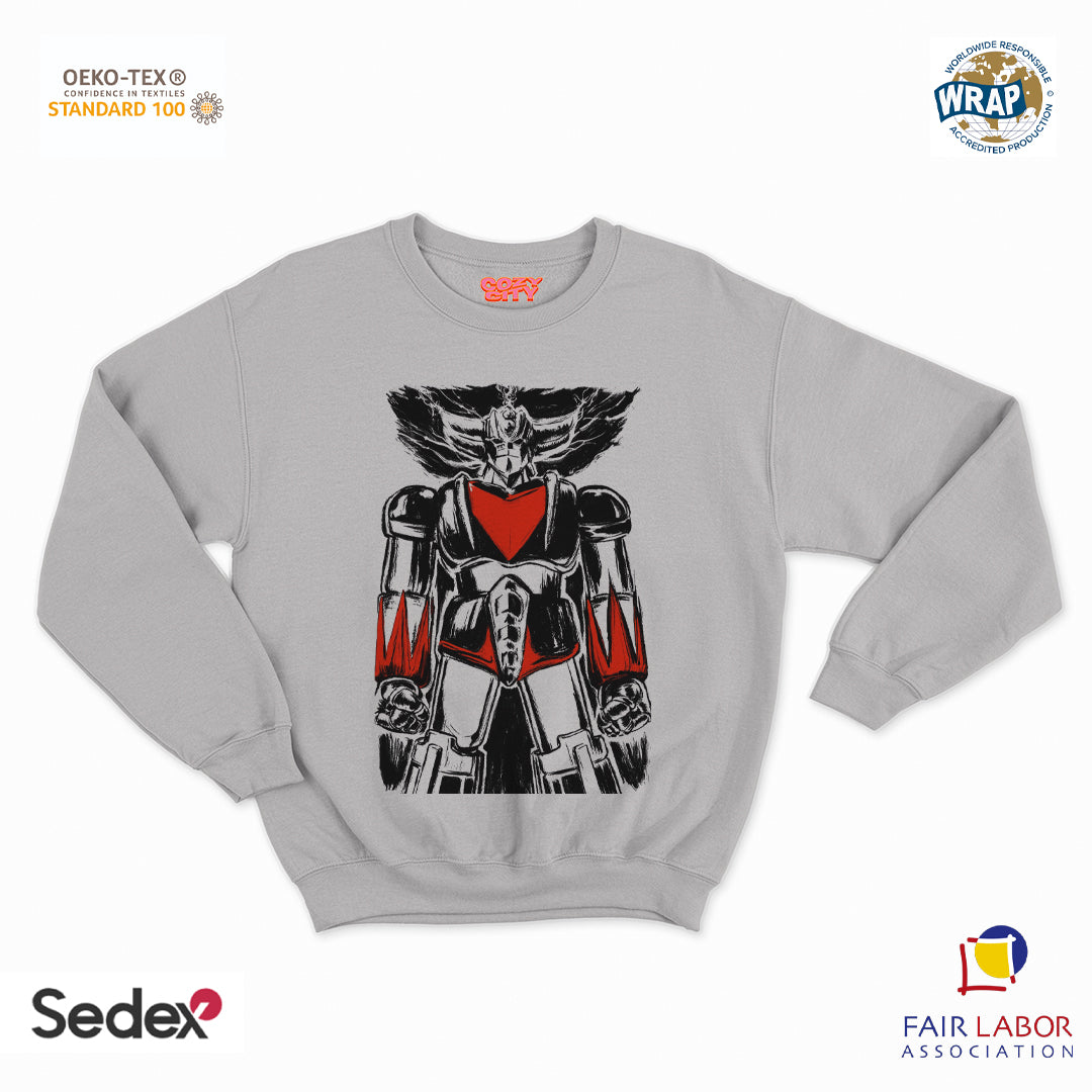 felpa con girocollo unisex- robottone art