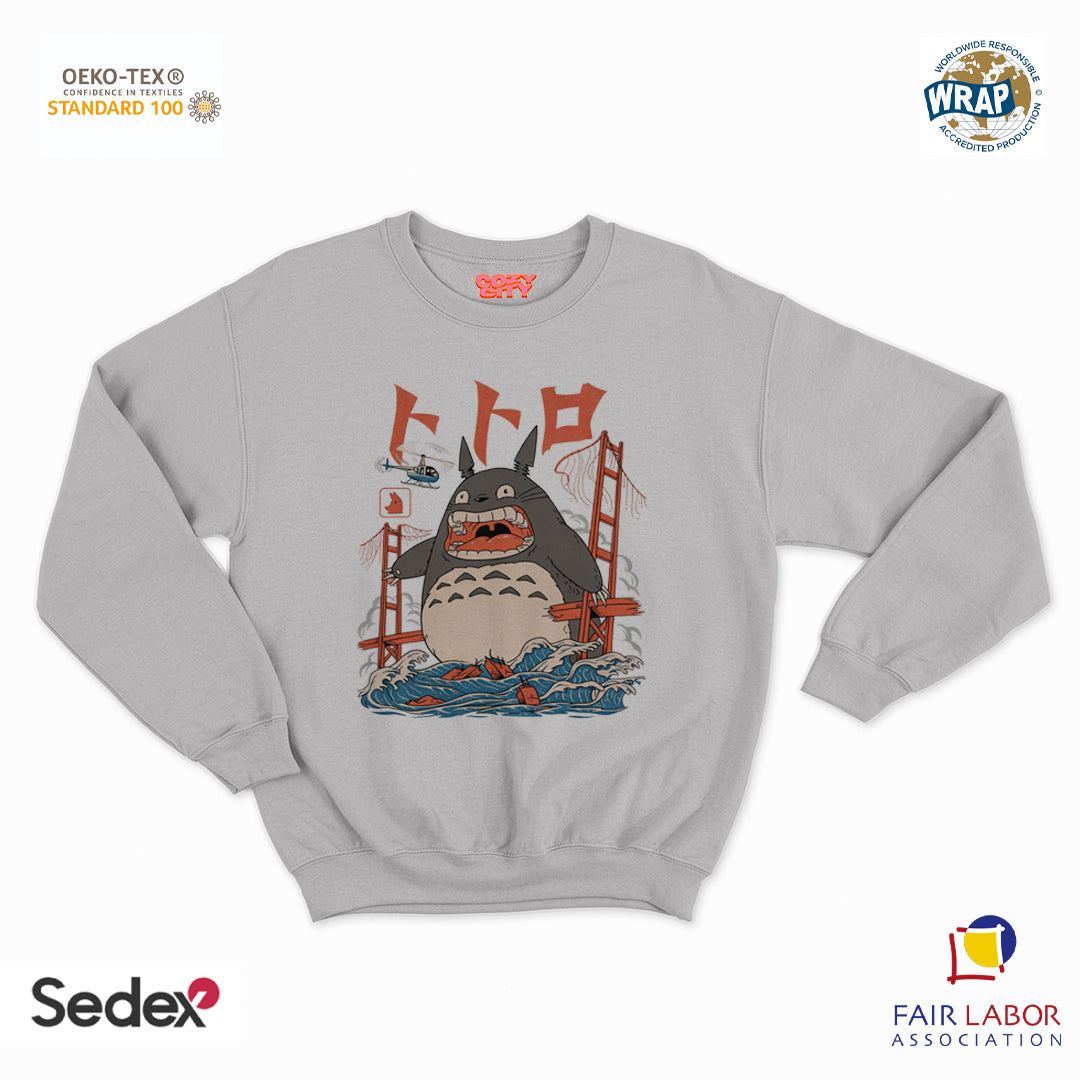 felpa con girocollo unisex- tot moster
