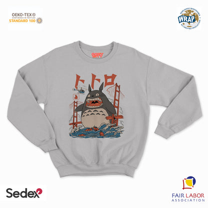 felpa con girocollo unisex- tot moster