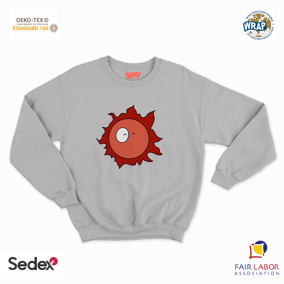 felpa con girocollo unisex- sole manga