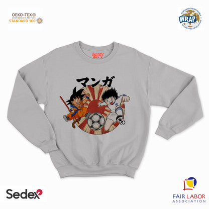 felpa con girocollo unisex- manga combo hg