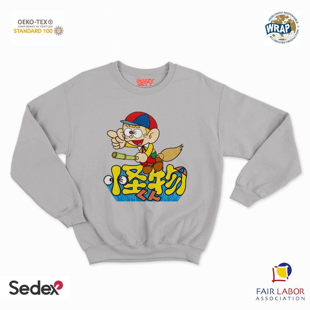 felpa con girocollo unisex- principe dei mostri giapponese