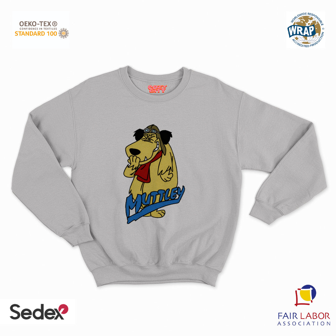felpa con girocollo unisex- cane che ride