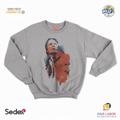 felpa con girocollo unisex- ritorno mc fly art