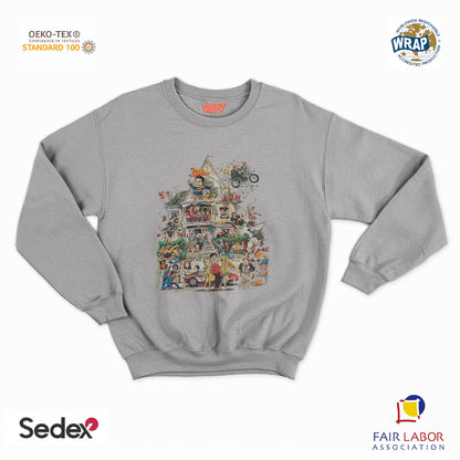 felpa con girocollo unisex- animal house