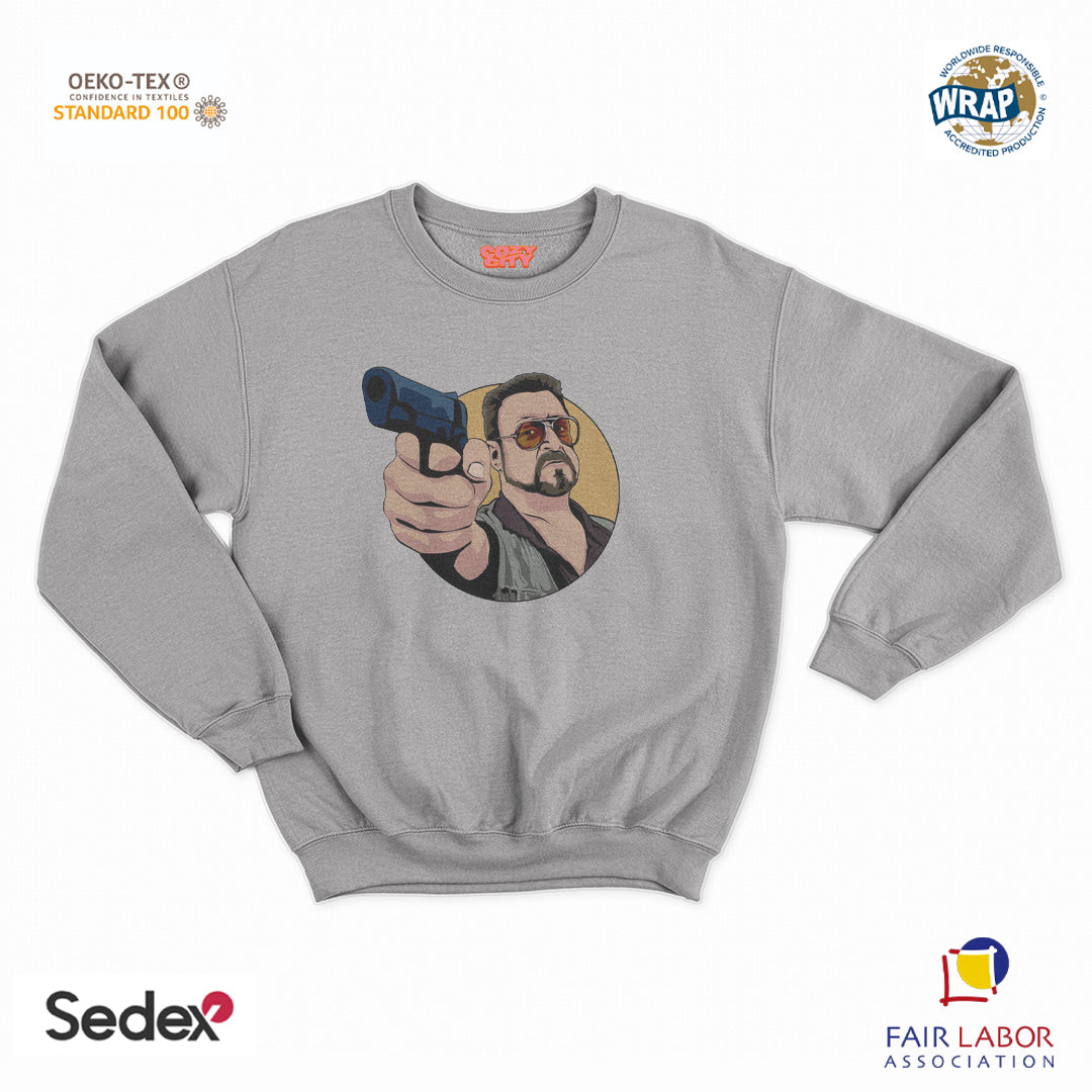 felpa con girocollo unisex- walter gun