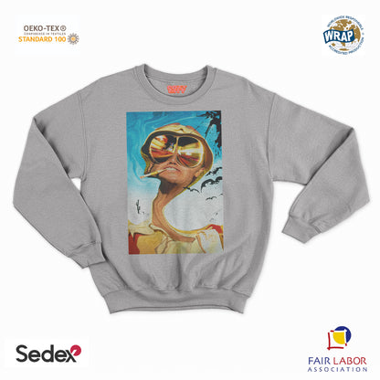 felpa con girocollo unisex- paura e delirio