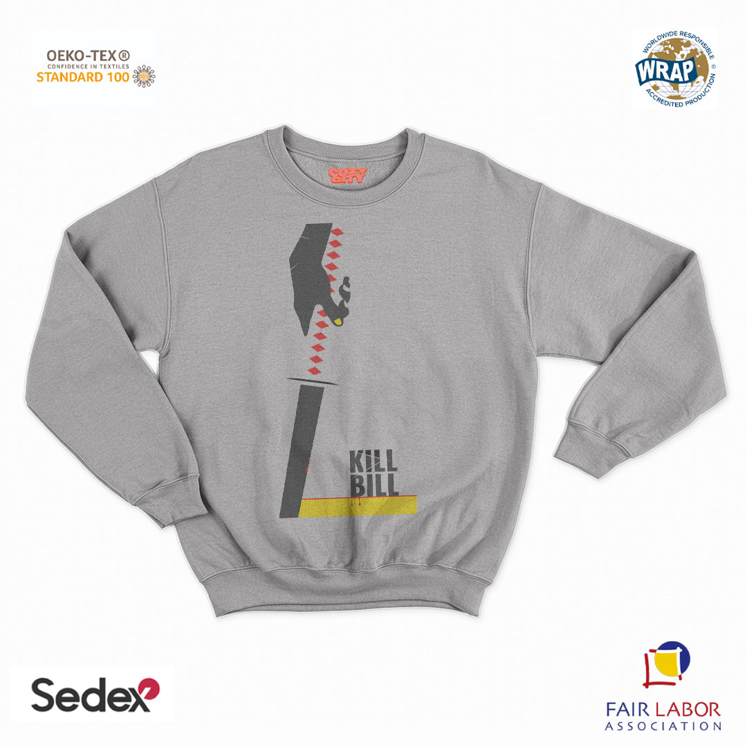 felpa con girocollo unisex- kill bill katana