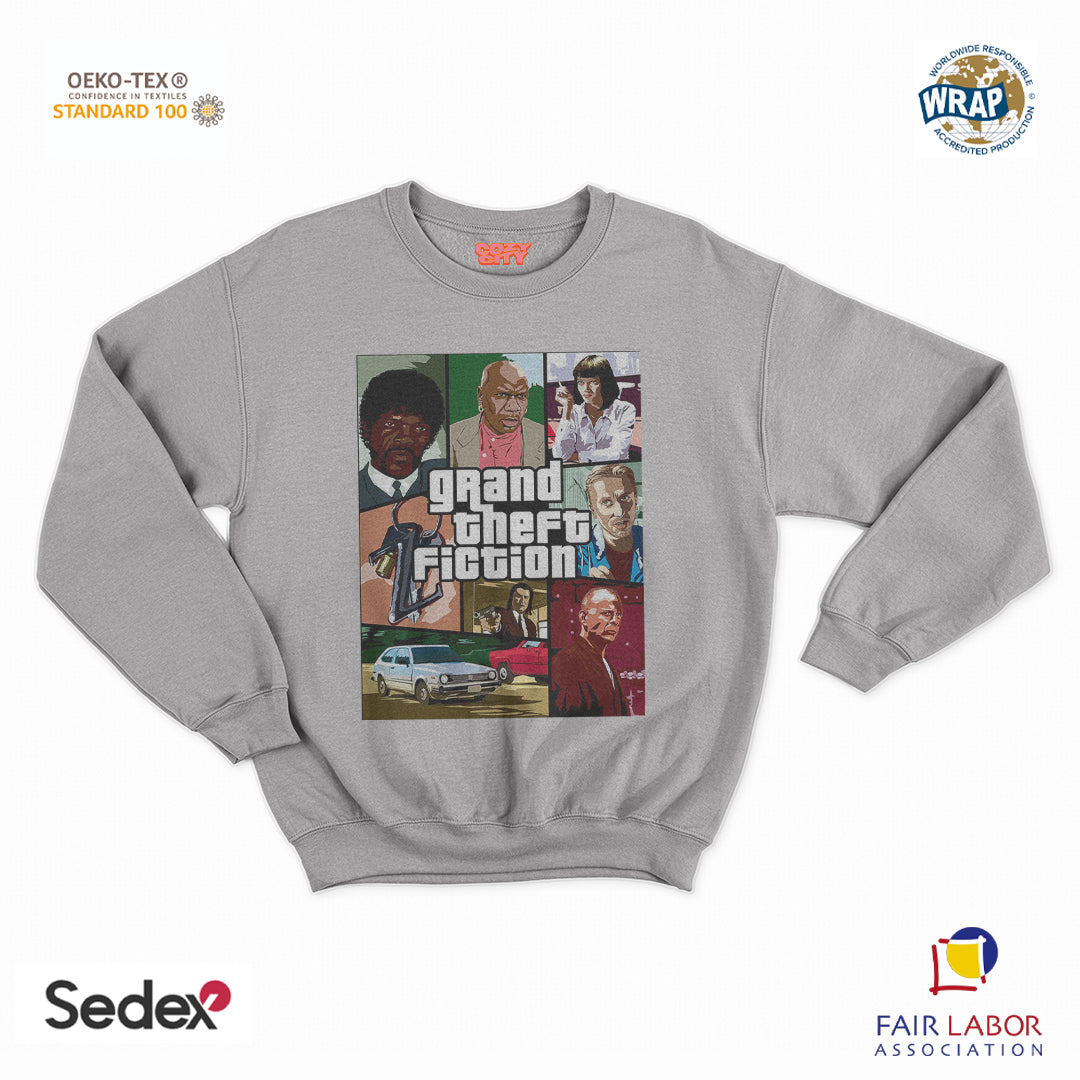 felpa con girocollo unisex- gran theft fiction