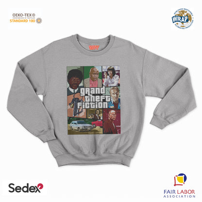 felpa con girocollo unisex- gran theft fiction