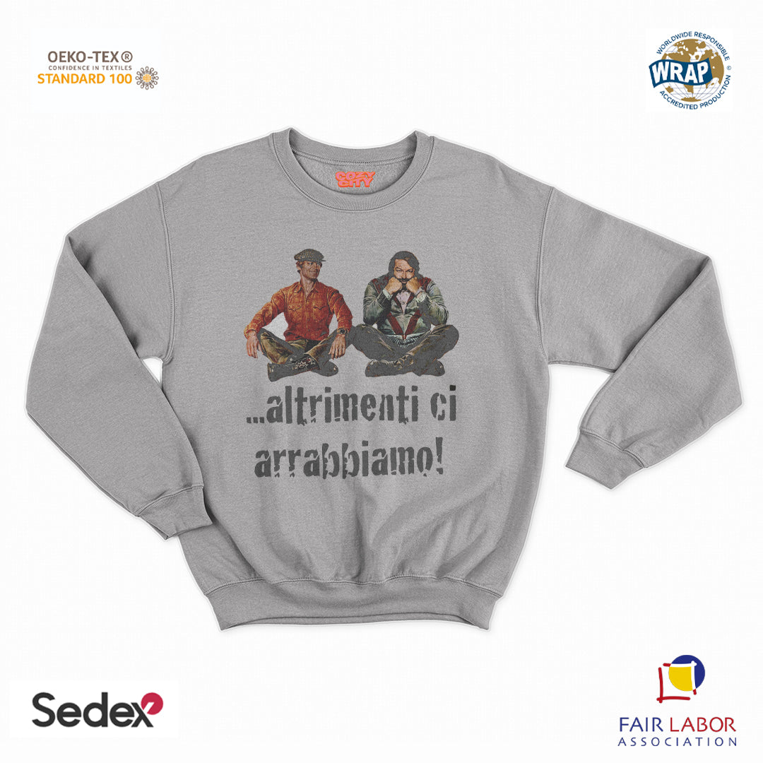 felpa con girocollo unisex- altrimenti ci