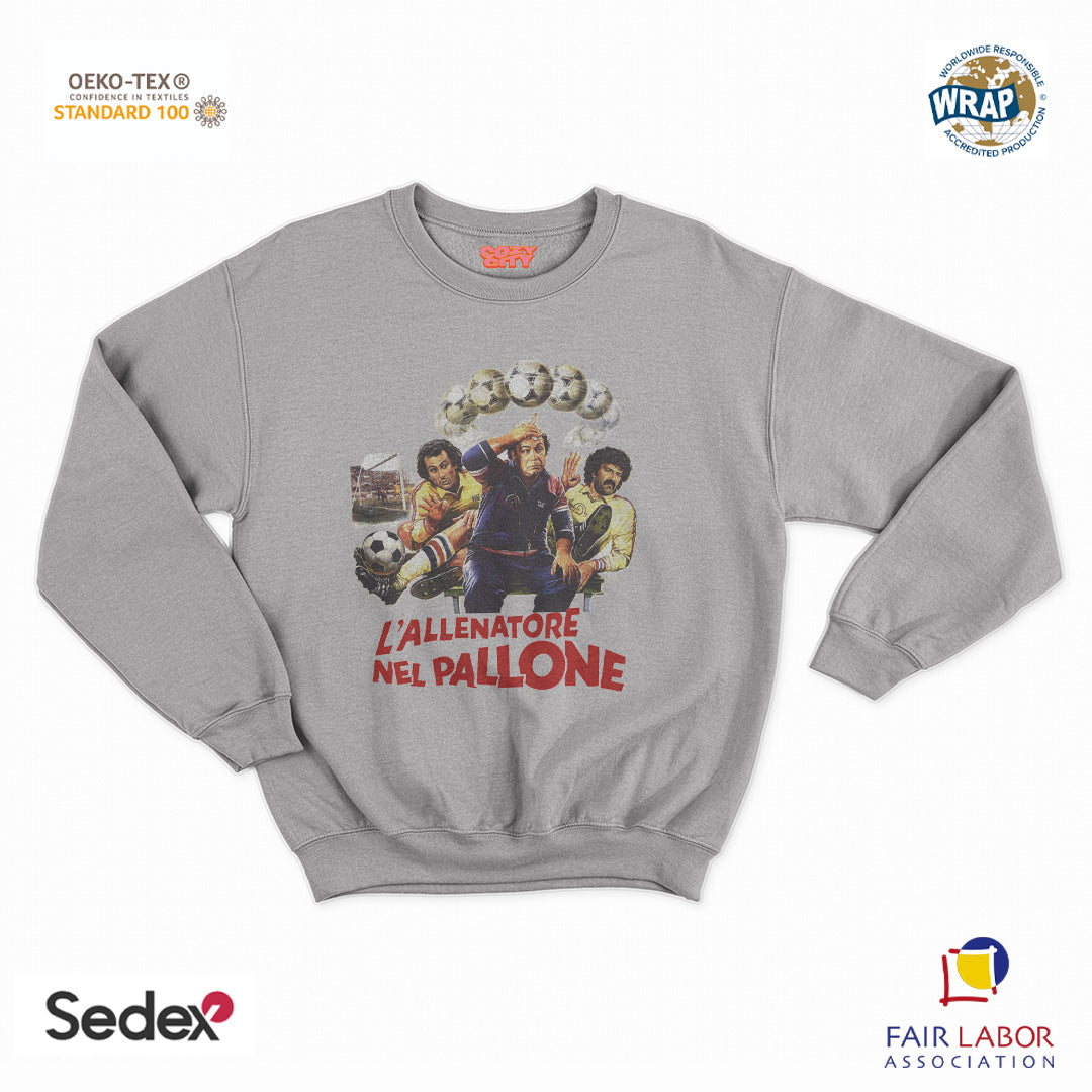 felpa con girocollo unisex- allenatore nel pallone