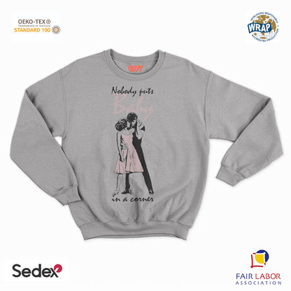 felpa con girocollo unisex- nessuno mette baby in un angolo