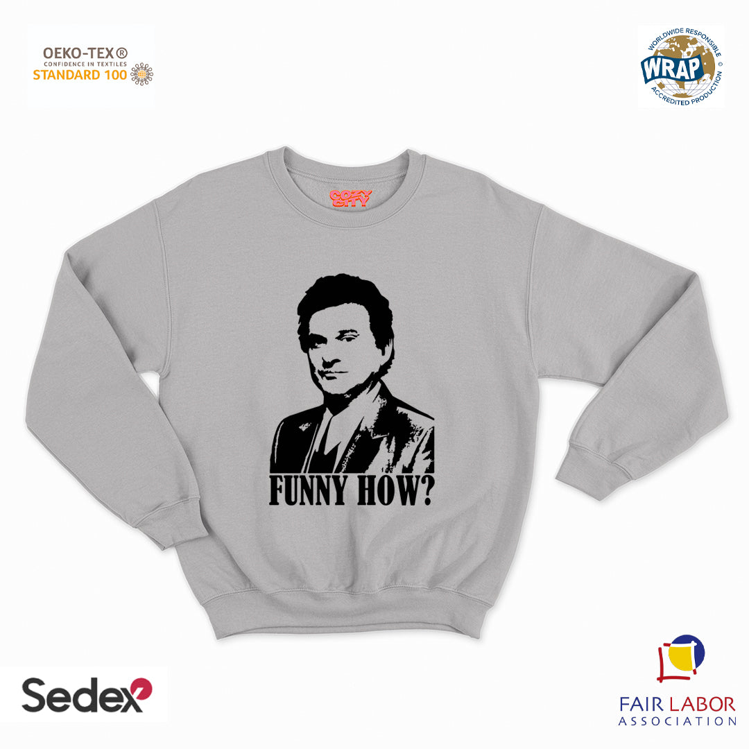 felpa con girocollo unisex- funny how bravo ragazzo