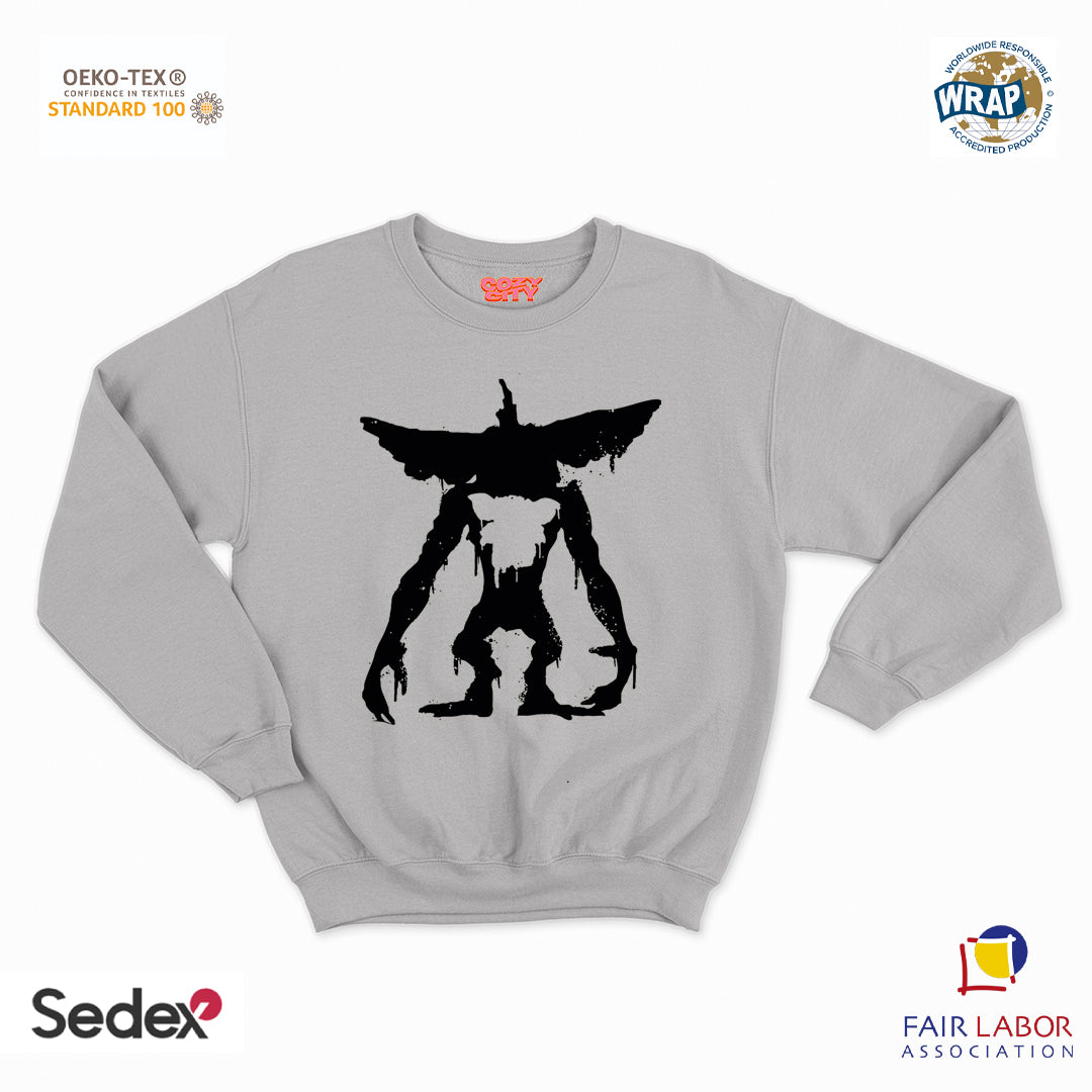 felpa con girocollo unisex- mostri anni 80