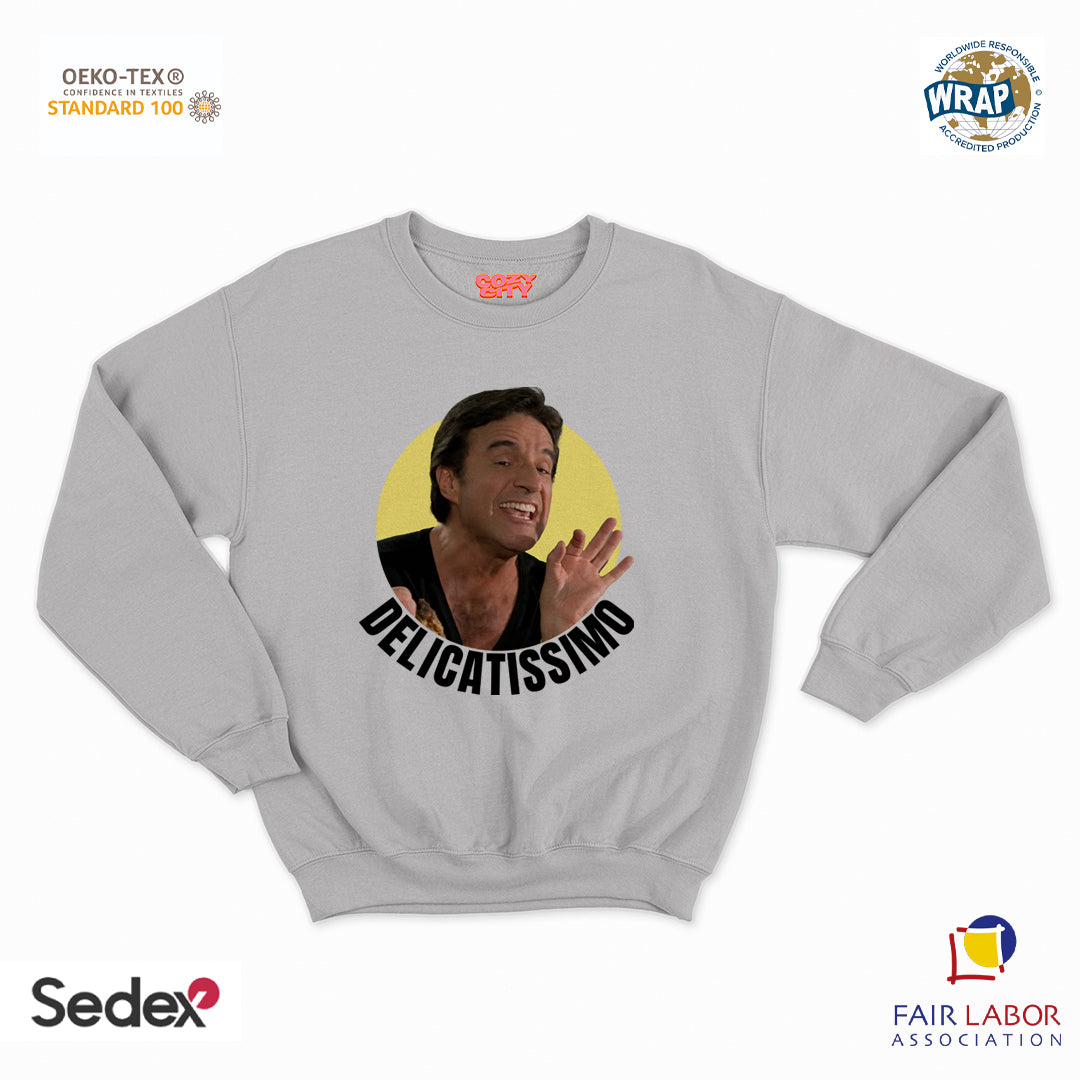 felpa con girocollo unisex- cristian delicatissimo