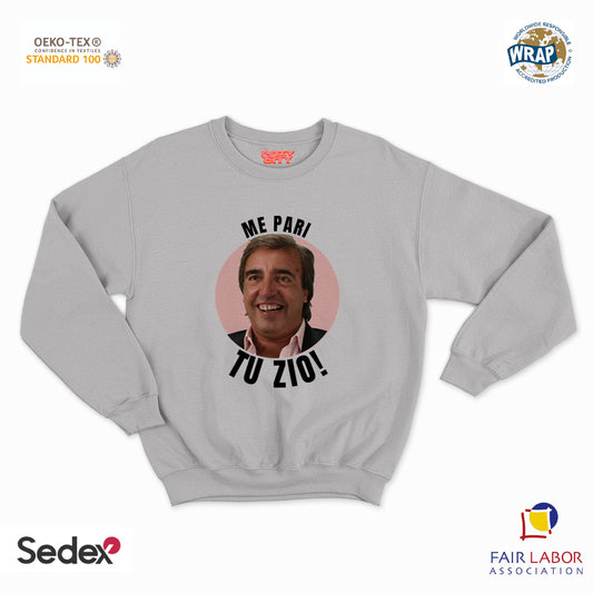 felpa con girocollo unisex- me pari tu zio per chiari