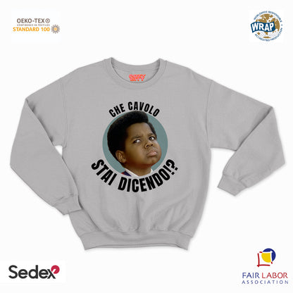 felpa con girocollo unisex- che cavolo stai dicendo