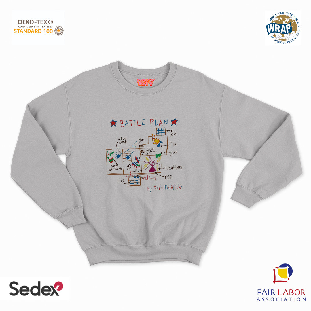 felpa con girocollo unisex- battle plan