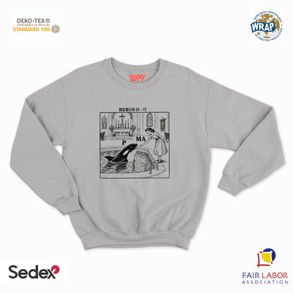 felpa con girocollo unisex- rebus maleducato