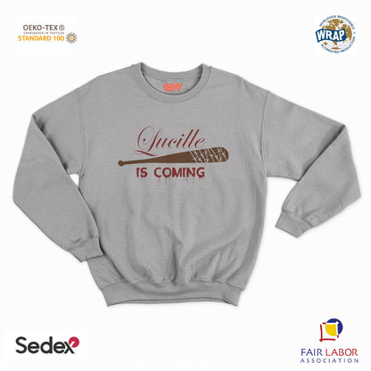 felpa con girocollo unisex- lucille is coming negan