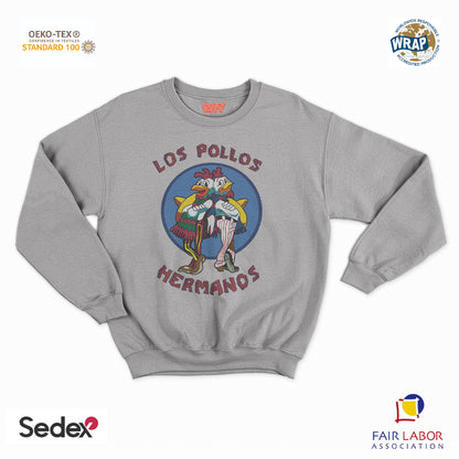 felpa con girocollo unisex- los pollos