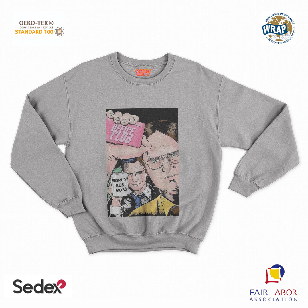 felpa con girocollo unisex- the office club