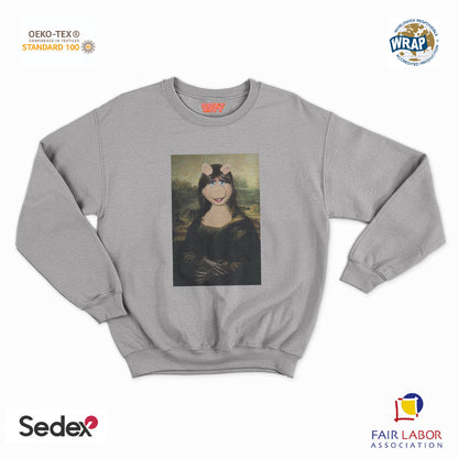 felpa con girocollo unisex- monnalisa pig